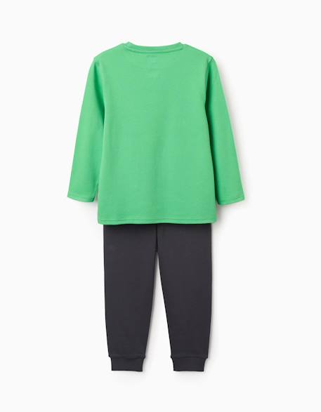 Pyjama en coton à manches longues avec imprimé minecraft Vert 2 - vertbaudet enfant 