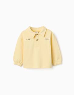 Sweat en coton avec col polo et imprimé  - vertbaudet enfant