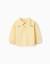 Sweat en coton avec col polo et imprimé Jaune 1 - vertbaudet enfant 