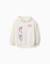 Sweat en coton peigné avec imprimé hello kitty Blanc 1 - vertbaudet enfant 