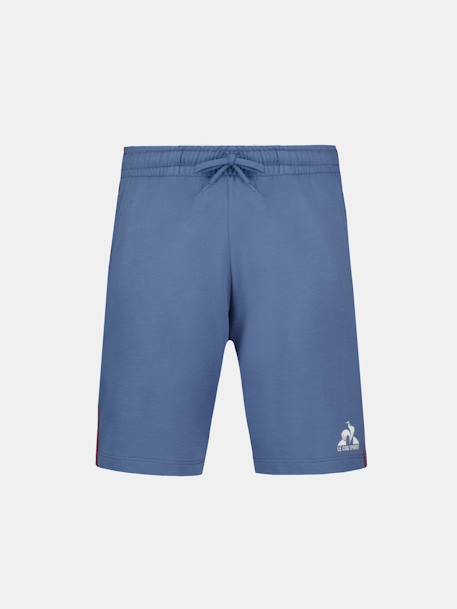 Garçon-Short en molleton léger avec bandes côtés contrastées tricolores