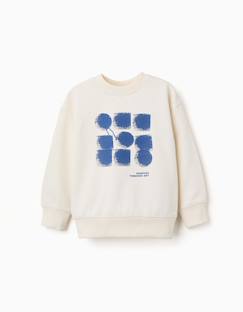 Sweat en coton avec imprimé abstrait  - vertbaudet enfant