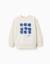 Sweat en coton avec imprimé abstrait Blanc 1 - vertbaudet enfant 