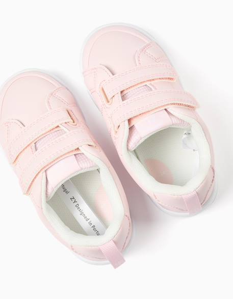Baskets à scratch my first sneaker 1996 Rose clair 2 - vertbaudet enfant 