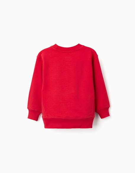 Sweat en coton peigné avec imprimé en relief spider-man Rouge 2 - vertbaudet enfant 