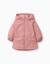 Parka en caoutchouc rembourrée avec capuche et poches Rose 1 - vertbaudet enfant 