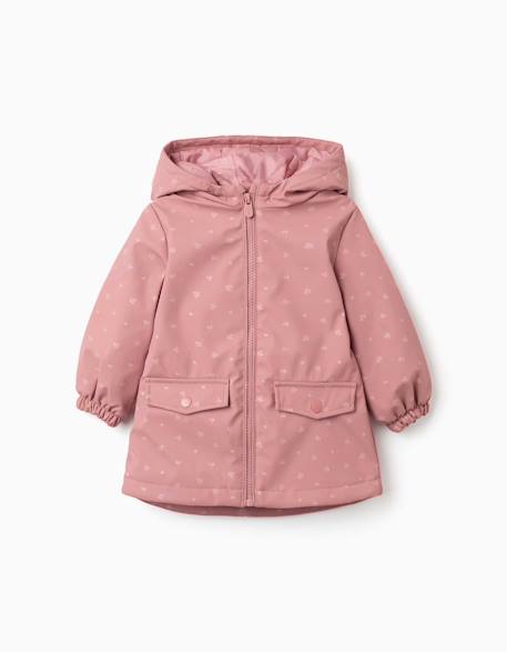 Bébé-Parka en caoutchouc rembourrée avec capuche et poches