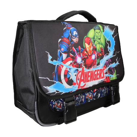 Cartable scolaire 2 compartiments Marvel Avengers  - 38 cm Noir 2 - vertbaudet enfant 
