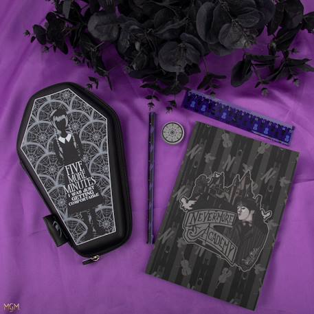 Set de papeterie cercueil de mercredi - mercredi Noir 2 - vertbaudet enfant 