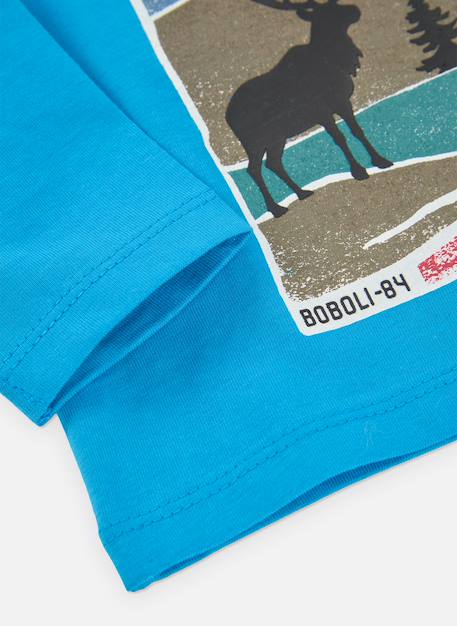 T-shirt maille garçon imprimé cerf Gris 4 - vertbaudet enfant 