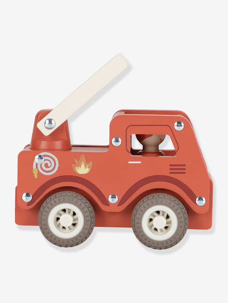 Camion pompier en bois rouge 3 - vertbaudet enfant 