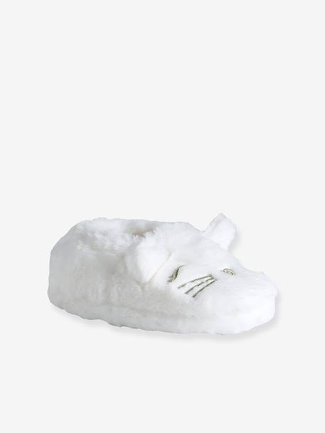 Chausson fille écru+rose pâle 1 - vertbaudet enfant 