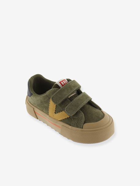 Baskets Tribu kaki+marine+rose 1 - vertbaudet enfant 