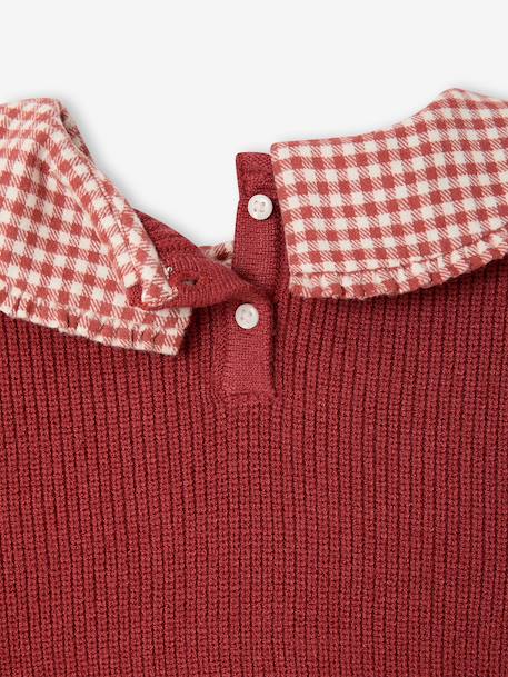 Pull col claudine marine+tomette 9 - vertbaudet enfant 