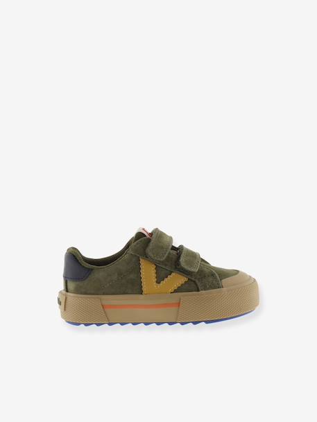 Baskets Tribu kaki+marine+rose 2 - vertbaudet enfant 