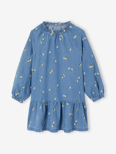 Robe denim fille bleu jean 1 - vertbaudet enfant 