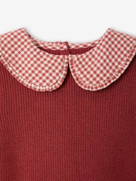 Pull col claudine marine+tomette 7 - vertbaudet enfant 
