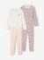 Lot de 2 pyjamas fille manches longues rose pâle 1 - vertbaudet enfant 