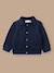 Cardigan col polo bébé Ecru chine+Marine 3 - vertbaudet enfant 