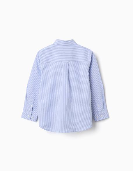 Chemise oxford à rayures Bleu clair 2 - vertbaudet enfant 