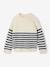 Pull fille écru+marine 1 - vertbaudet enfant 