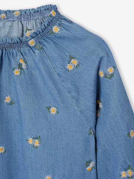 Robe denim fille bleu jean 3 - vertbaudet enfant 