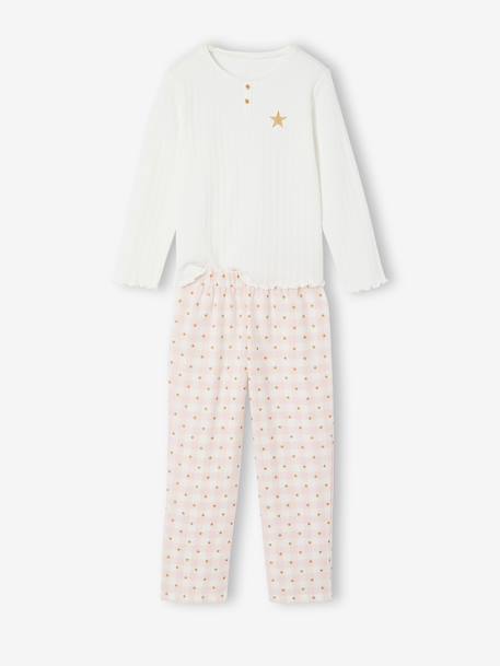 Pyjama pantalon fille rose pâle 1 - vertbaudet enfant 