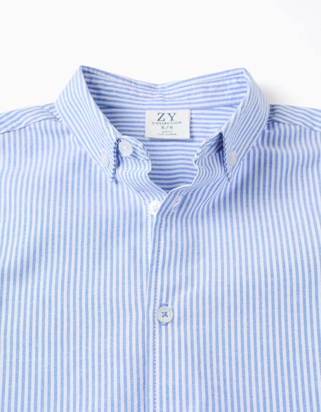 Chemise oxford à rayures Bleu clair 3 - vertbaudet enfant 