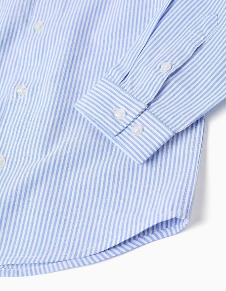 Chemise oxford à rayures Bleu clair 4 - vertbaudet enfant 