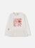T-shirt fille en maille imprimé fleurs tulle Blanc 1 - vertbaudet enfant 