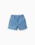 Short en jean avec taille paperbag Bleu clair 1 - vertbaudet enfant 