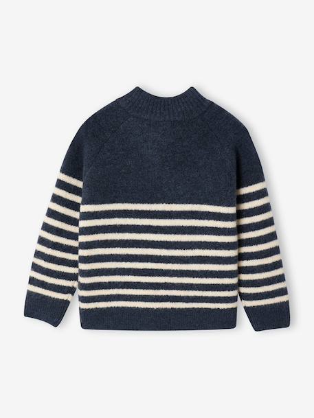 Pull fille écru+marine 5 - vertbaudet enfant 