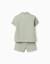 Ensemble chemise et short en coton Vert clair 2 - vertbaudet enfant 