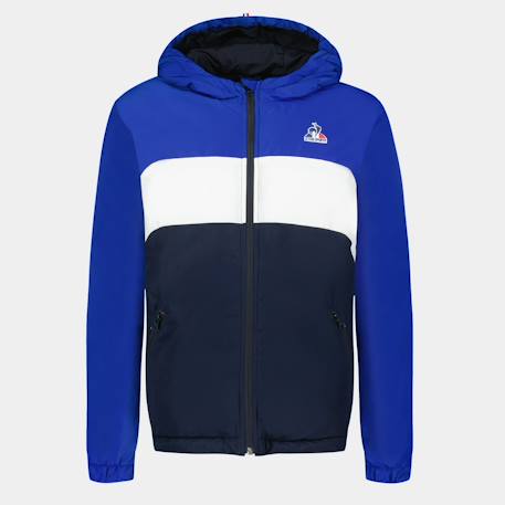 Garçon-Manteau-Doudoune à capuche déperlante essentiel tricolore