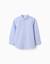 Chemise oxford à rayures Bleu clair 1 - vertbaudet enfant 