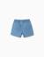 Short en jean avec taille paperbag Bleu clair 2 - vertbaudet enfant 