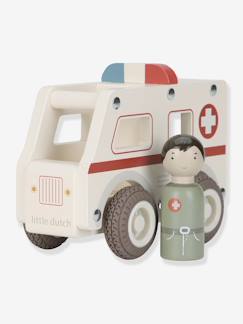 Jouet-Jeux d'imagination-Véhicules, garages, circuits et trains-Ambulance en bois