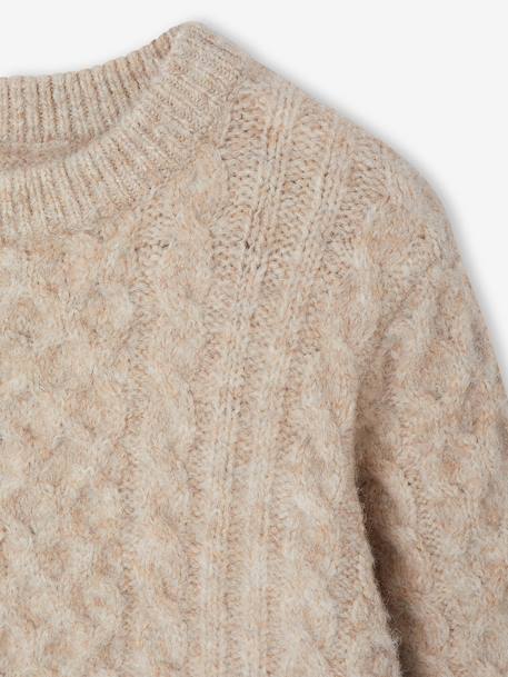 Pull garçon manches longues col rond beige chiné 3 - vertbaudet enfant 