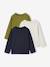 Lot de 3 T-shirts manches longues garçon bleu roi+vert 7 - vertbaudet enfant 