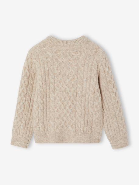 Pull garçon manches longues col rond beige chiné 2 - vertbaudet enfant 