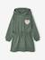 Robe courte à capuche fille gris chiné+marine+vert 11 - vertbaudet enfant 