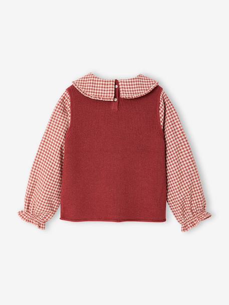 Pull col claudine marine+tomette 6 - vertbaudet enfant 