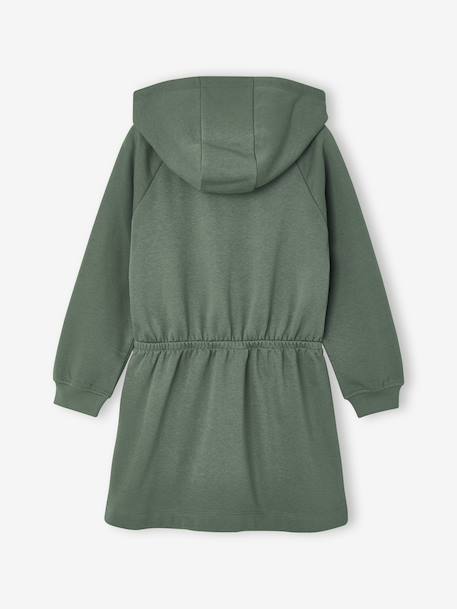 Robe courte à capuche fille gris chiné+marine+vert 12 - vertbaudet enfant 