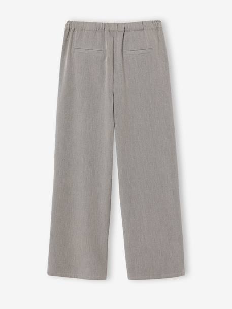 Pantalon tailoring fille gris chiné+marine 2 - vertbaudet enfant 