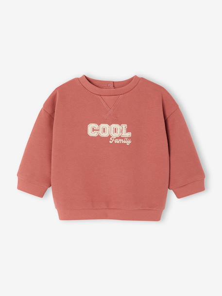 Sweat bébé manches longues terracotta 1 - vertbaudet enfant 