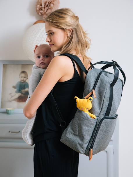 Sac à dos à langer gris chiné 4 - vertbaudet enfant 