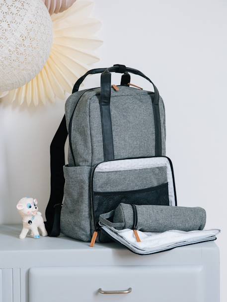 Sac à dos à langer gris chiné 5 - vertbaudet enfant 