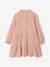Robe fille en gaze de coton imprimée pois irisés noix de pécan+prune+vert sapin+vert sauge 1 - vertbaudet enfant 