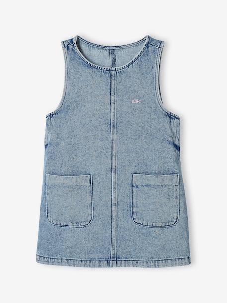 Robe chasuble fille bleu moyen 2 - vertbaudet enfant 