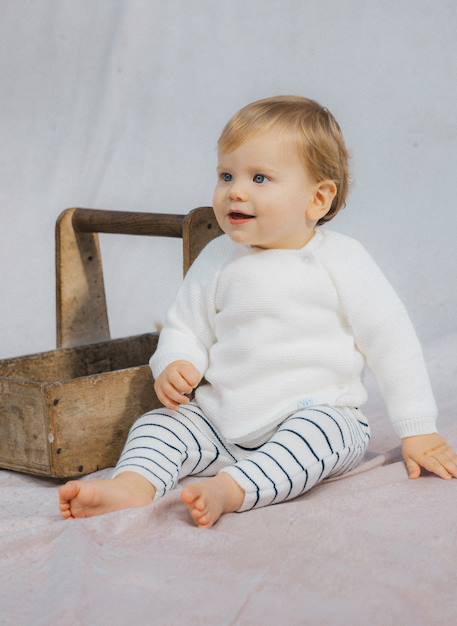 Brassière bébé boutonnage côté Blanc+Bleu layette+Bleu tradewinds+Coquelicot+Gris+Marine+Moka+Pétunia+Rose layette+Rose misty 4 - vertbaudet enfant 
